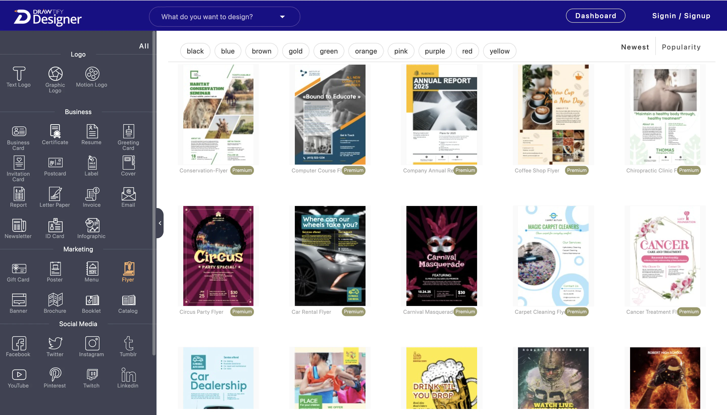 screenshot of Drawtify Designer